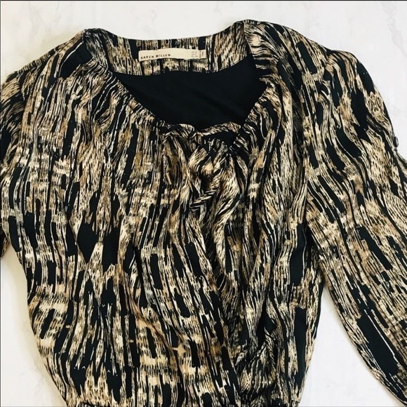 KAREN MILLEN Patterned Wrap Dress Size 2 - Picture 4 of 6